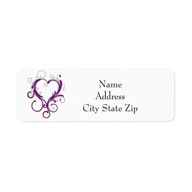 **COEUR D'URPLE** ÉTIQUETTE DE ADRESSE (Devant)