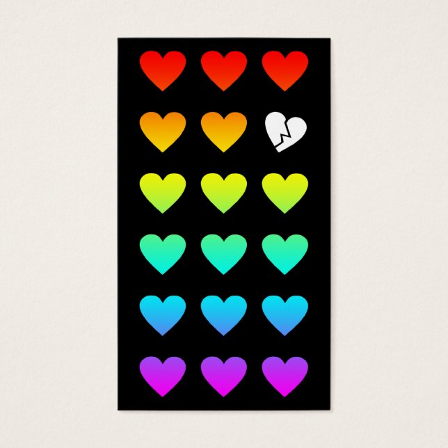 coeur écarté arc-en-ciel (Devant)