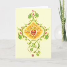 Coeur effrayé du Christ - Carte de note/salut