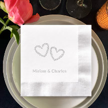 Coeur élégant personnalisé 25e anniversaire Argent