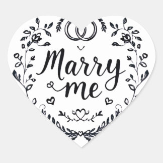 Cœur Élégant Sticker Mariage Coeur "Marry Me" 💍 ✨ 👰