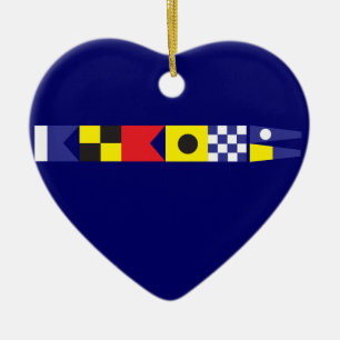 Cœur En Céramique Albin 25 ornement suspendu