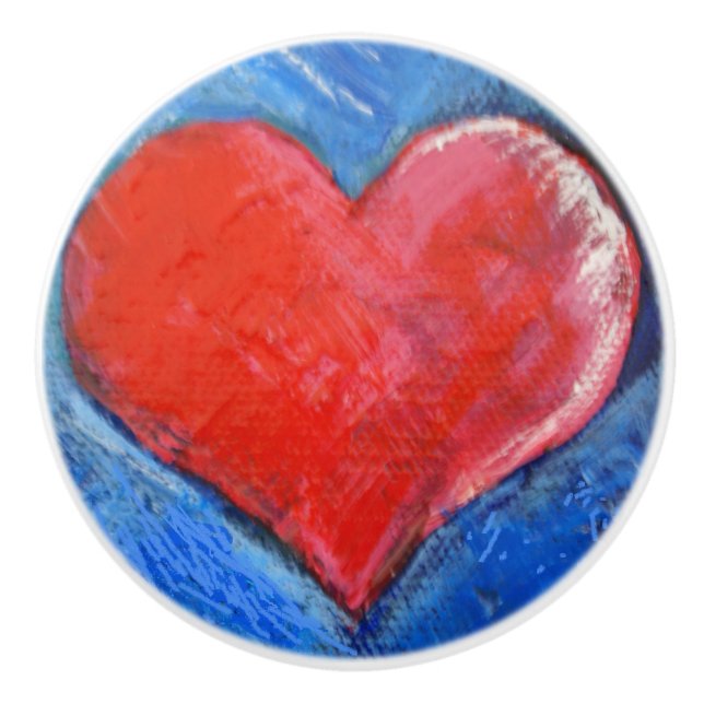 coeur en céramique de bouton (Devant)