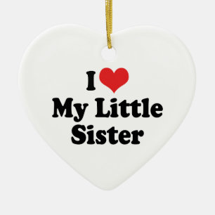 Cœur En Céramique J'Aime Mon Ornement Soeur
