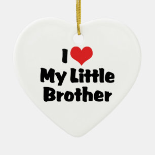 Cœur En Céramique Je suis amoureux de mon petit frère Ornement