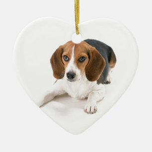Cœur En Céramique Ornement de chien de beagle