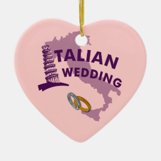 Cœur En Céramique Ornement de mariage italien