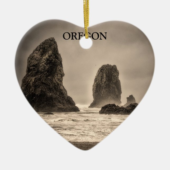 Cœur En Céramique Ornement : Les Aiguilles 1 Toné (Coeur) (Devant)