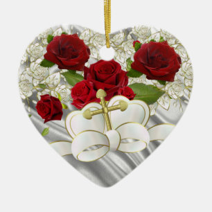 Cœur En Céramique Ornement mariage Déco