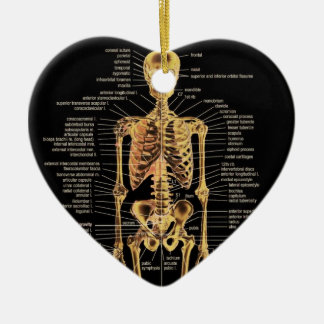 Cœur En Céramique Ornement squelettique