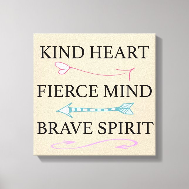 Coeur, Esprit Fierce, Brave toile d'âme (Recto)