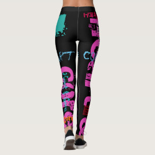 Coeur et coeur répétant 10 lettres Leggings