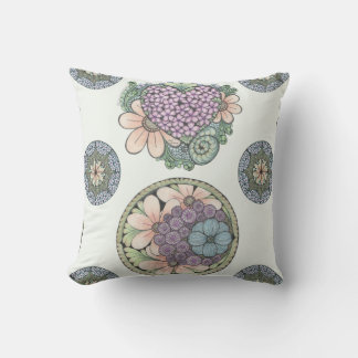 Coeur et fleurs doodart coussin