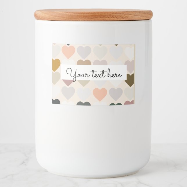 Coeur étiquette Cookie jarre (Devant)