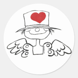 Coeur Fairy Sticky Étiquette