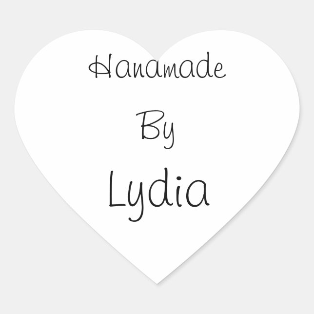 Cœur Fait À La Main Par Sticker (Devant)