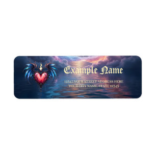 Cœur Flamboyant de la Lune – Amour Cosmique Gothiq
