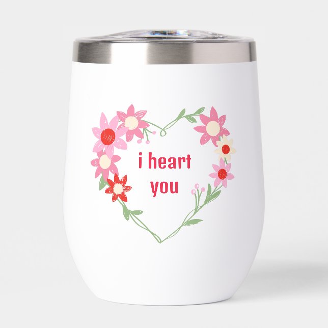 Coeur floral mignon Saint Valentin (Avant)