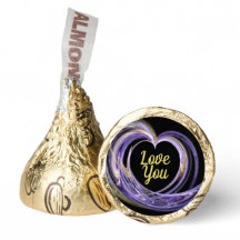 Coeur fractal violet et doré | Vous aimez