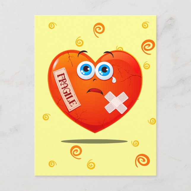 Coeur fragile, carte postale (Devant)