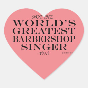Cœur Grand Chanteur Barbershop Pourtant Sticker Coeur