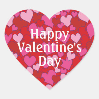 Cœur Heart Pattern Happy Valentine's Day Sticker