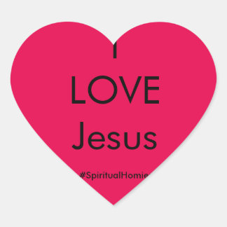 Cœur Hommes spirituels Sticker "I LOVE Jesus"