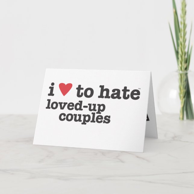 coeur i pour détester la carte aimée- de couples (Devant)