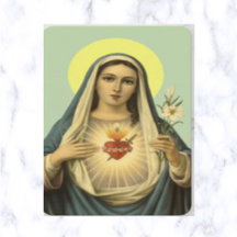 Coeur Immaculé de Marie avec carte de prière Lily