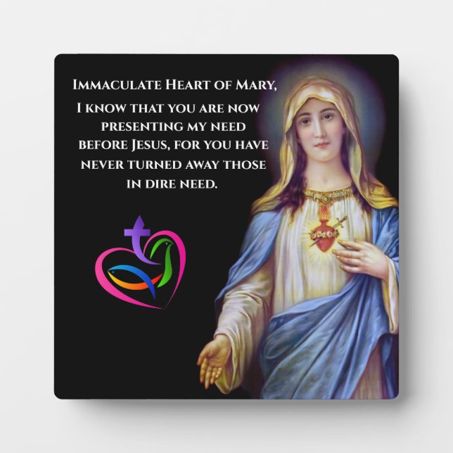 Coeur immaculé de Mary Plaque (Devant)