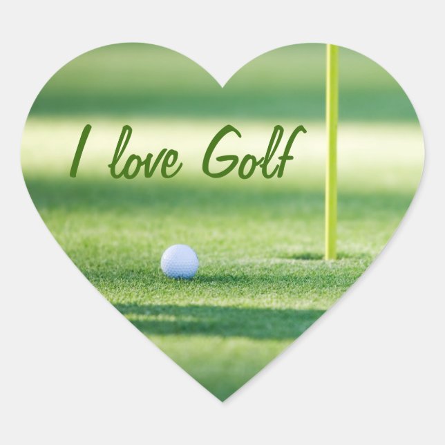 Cœur J'adore le sticker de golf (Devant)