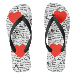 coeur je t'aime tongs tongs sandales chaussures