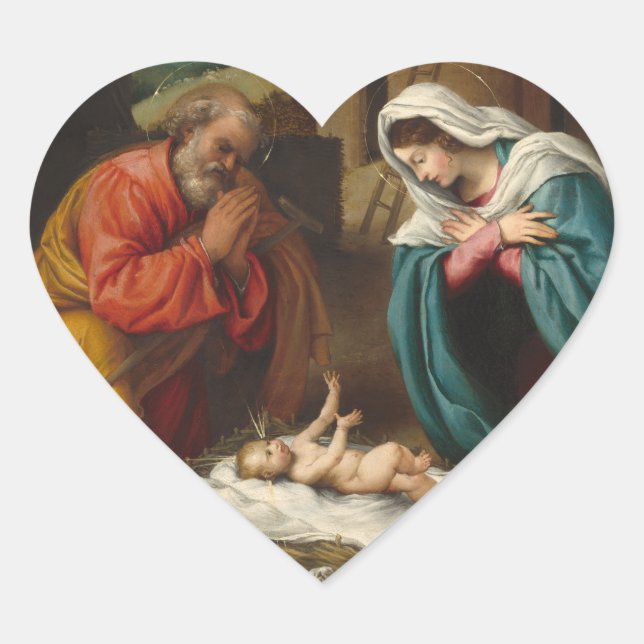 Cœur La Nativité 1523b | Sticker Blue Beach Song™ (Devant)