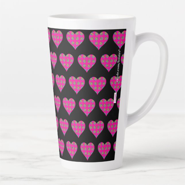 Coeur latte Mug (Droite)