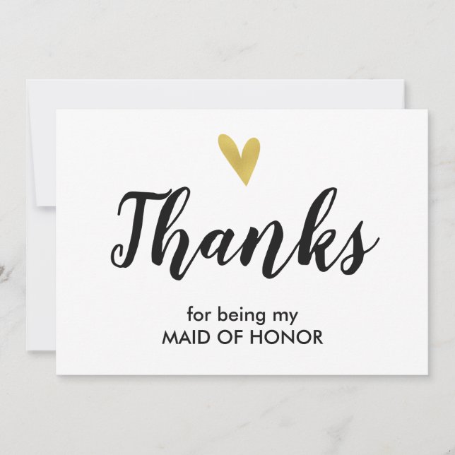 Cœur | Merci D'Être Ma Carte D'Honneur (Devant)