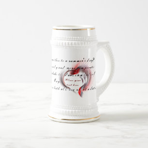 Coeur métallique avec sonnet de Shakespeare 18 Mug