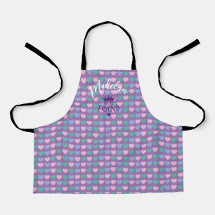 coeur mignon BFF tablier enfant personnalisé