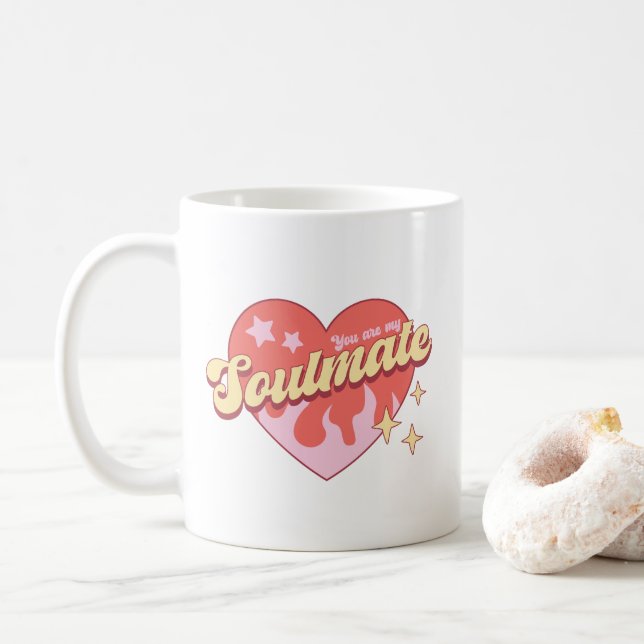 Coeur mignon Tu Es Mon Âme Café Mug (Avec donut)