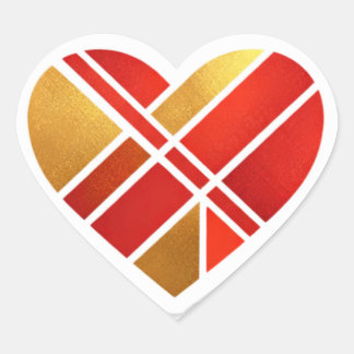 Cœur Modern Geometric Love Hearts Sticker Pack