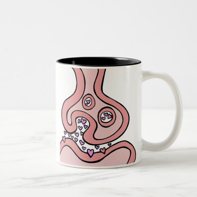Coeur Neurotransmetteurs Mug (Droit)