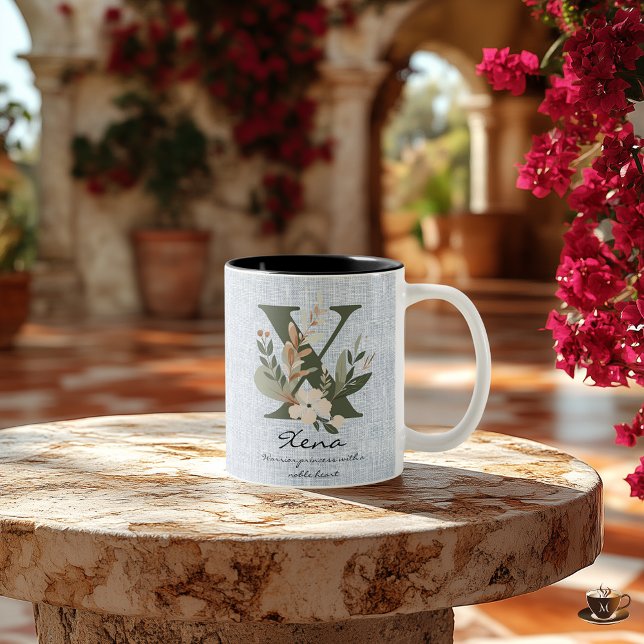 Coeur Noble de Xena - Mug Boho Chic Floral (Créateur téléchargé)