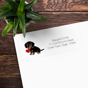 Coeur noir et teinté lisse Dachshund