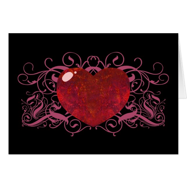 Coeur Opal Fire (Devant horizontal)