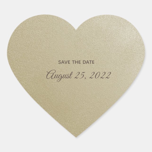 Coeur or avec stickers texte (Devant)