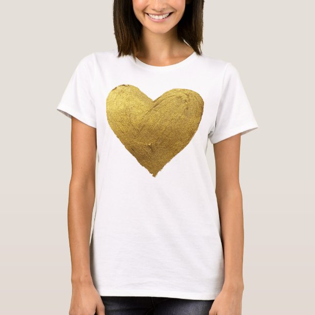 Coeur or symbole de l'amour T-shirt (Devant)