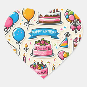 Cœur Pack Sticker Festival Anniversaire"