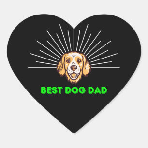 Cœur Pawsome Dad : Best Dog Sticker Designs for Father'