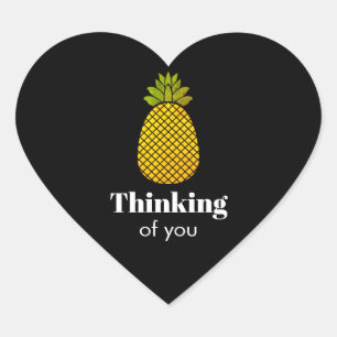 Cœur Penser à vous Coeur d'ananas Sticker