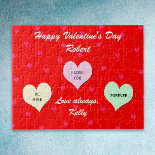 Coeur personnalisé Valentine Jigsaw Puzzle cadeau