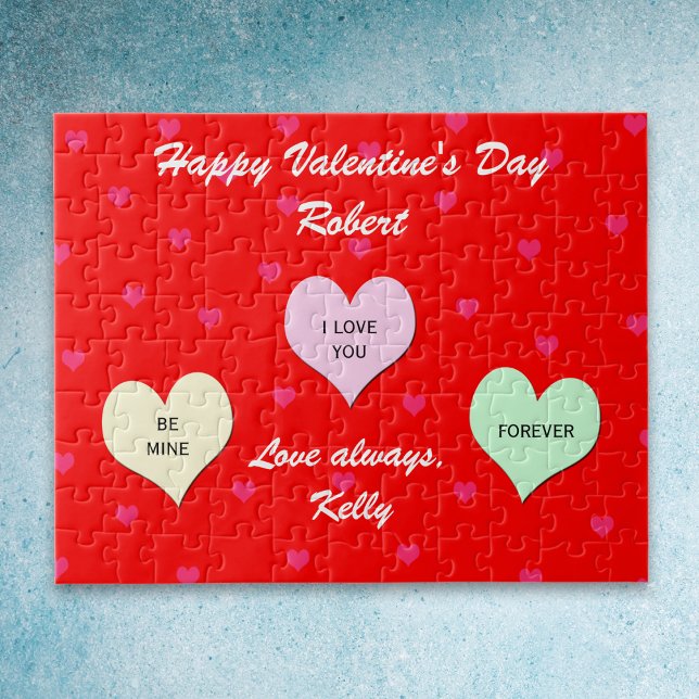 Coeur personnalisé Valentine Jigsaw Puzzle cadeau  (Créateur téléchargé)